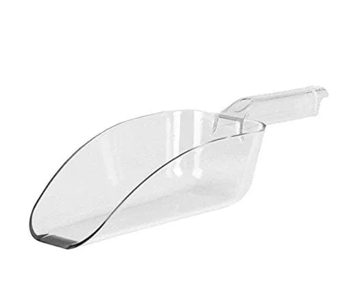 12-ounce-clear-polycarbonate-scoop-plastic-ice-scoop-candy-scoop-popcorn-scoop-h 12-Ounce Clear Polycarbonate Scoop, Plastic Ice Scoop, Candy Scoop, Popcorn Scoop, Heavy-Duty Utility Scoop by Tezzorio