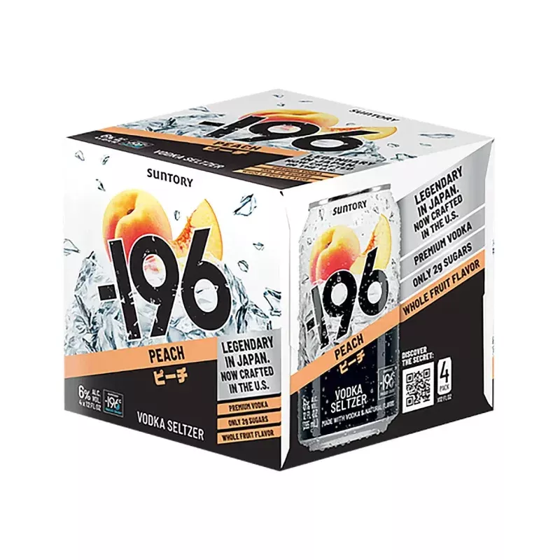 -196 Peach Vodka Seltzer 4-Pack