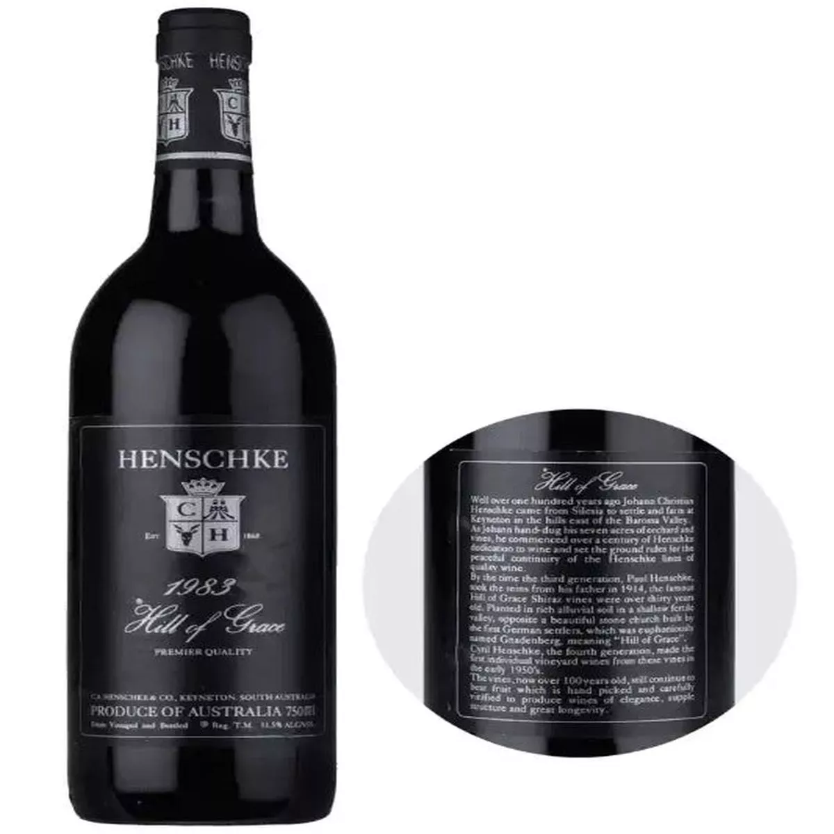 1983-henschke-hill-grace-shiraz-750ml 1983 Henschke Hill Of Grace Shiraz 750ml