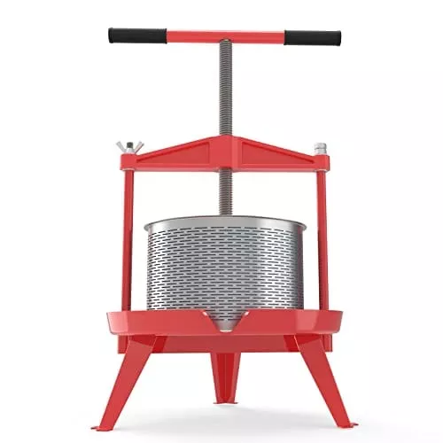 2-38-gallon-heavy-duty-cross-beam-stainless-steel-fruit-wine-press 2.38 Gallon Heavy-duty Cross-beam Stainless Steel Fruit and Wine Press