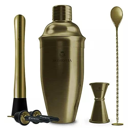 6-pcs-bronze-cocktail-shaker-set 6 Pcs Bronze Cocktail Shaker Set