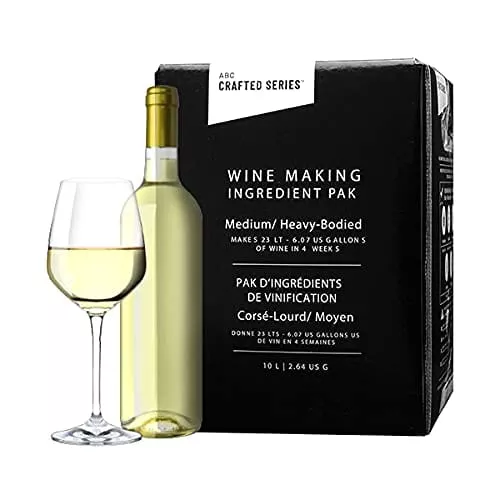 abc-cork-co-wine-making-kit-6-gallon-wine-kit-premium-ingredients-diy-wine-makin ABC Cork Co Wine Making Kit | 6 Gallon Wine Kit | Premium Ingredients for DIY Wine Making, Makes 30 Bottles of Wine (Chardonnay, Medium-Bodied)