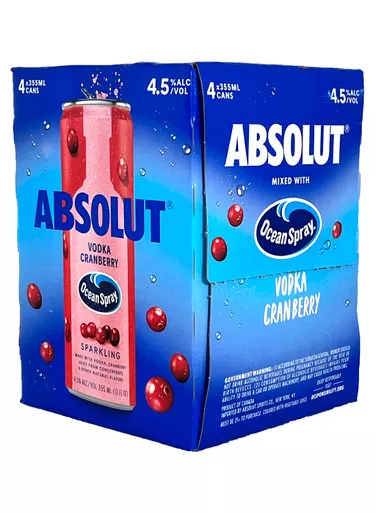 absolut-cranberry-vodka-cocktail-4-pack-can Absolut Cranberry Vodka Cocktail 4-Pack Can