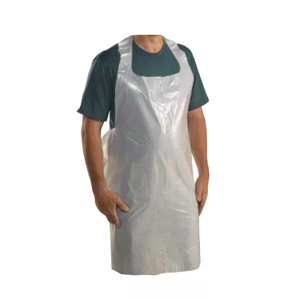 Apron Disposable White 42" 100 ct