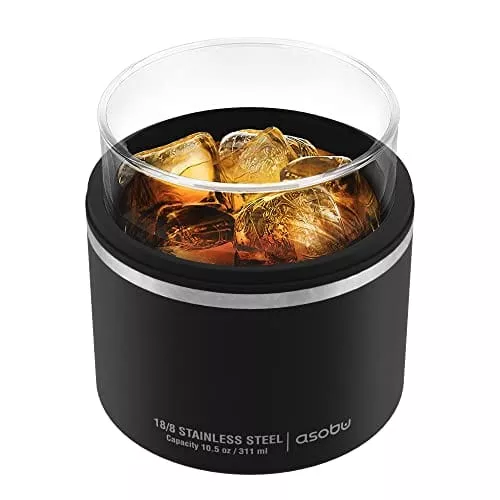 asobu-whiskey-glass-with-insulated-stainless-steel-sleeve-10-5-ounces-black asobu Whiskey Glass with Insulated Stainless Steel Sleeve, 10.5 ounces (Black)