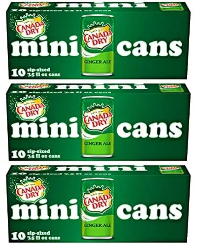 canada-dry-ginger-ale-10pk-7-5-fl-oz-mini-cans-total-30-cans Canada Dry Ginger Ale - 10pk/7.5 fl oz Mini Cans, total 30 cans