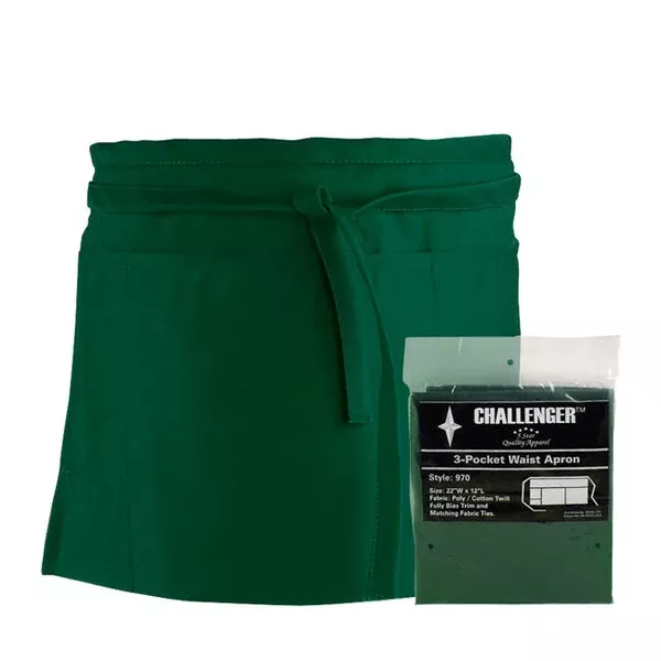challenger-3-pocket-waist-apron-hunter-green-each Challenger 3-Pocket Waist Apron Hunter Green each