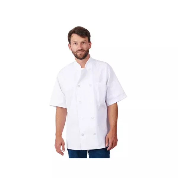 chef-coat-short-sleeve-white-s-each Chef Coat Short Sleeve White S each