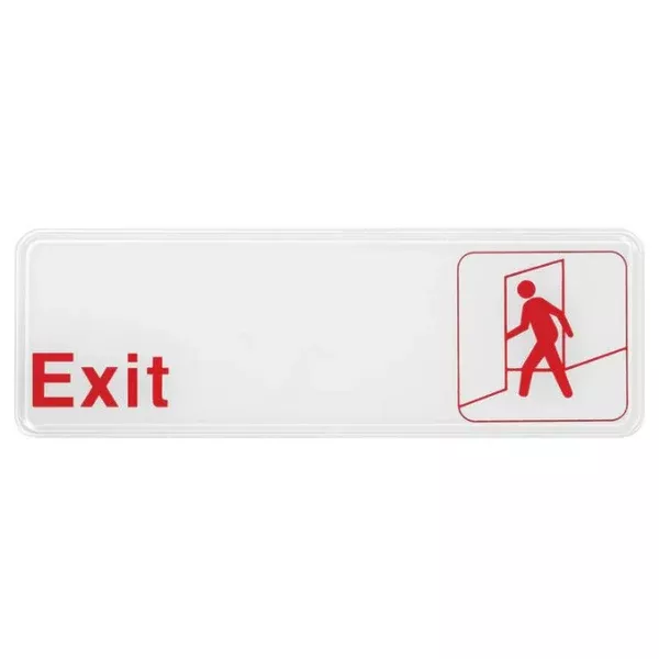 "Exit" Sign 9"x3" White each