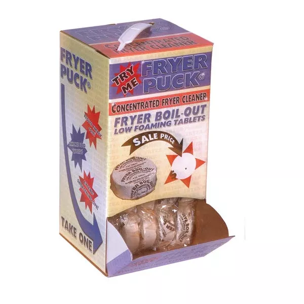 fryer-puck-cleaner-tablets-in-dispenser-40-ct Fryer Puck Cleaner Tablets in Dispenser 40 ct