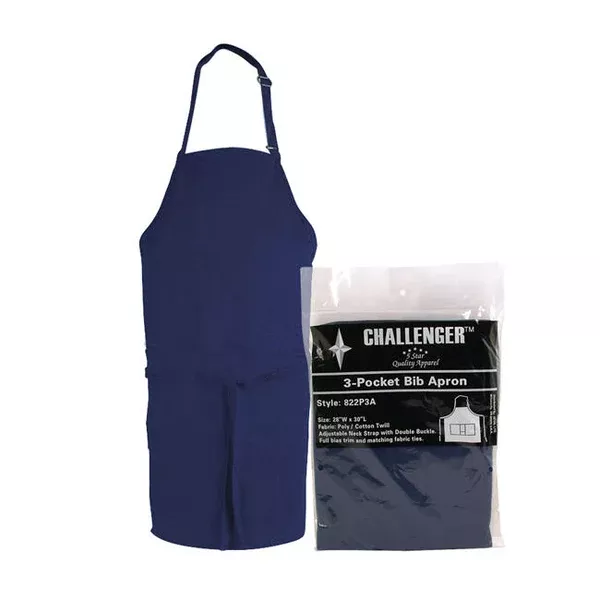 full-bib-3-pocket-apron-navy-each Full Bib 3-Pocket Apron Navy each