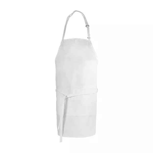 full-bib-3-pocket-apron-white-each Full Bib 3-Pocket Apron White each