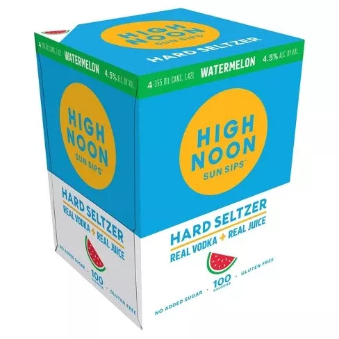 high-noon-sun-sips-watermelon-vodka-soda-355ml-can-4-pack High Noon Sun Sips Watermelon Vodka & Soda 355ml Can 4-Pack