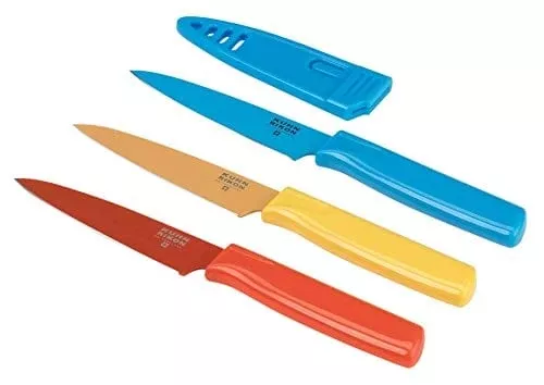 kuhn-rikon-straight-paring-knife-with-safety-sheath-4-inch-10-16-cm-blade-red-ye Kuhn Rikon Straight Paring Knife with Safety Sheath, 4 inch/10.16 cm Blade, Red, Yellow & Blue (Pack of 1)