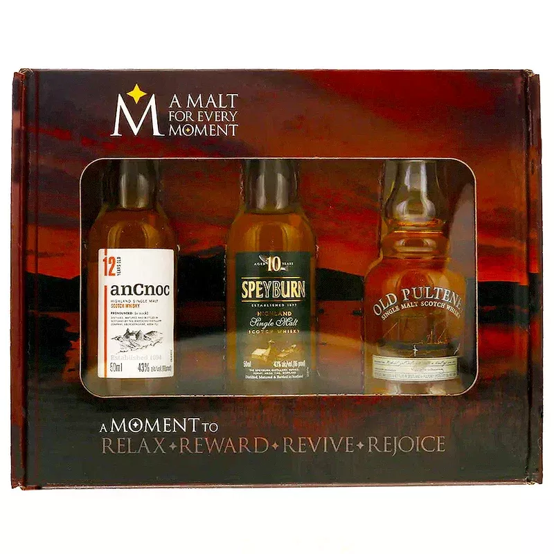 malt-every-moment-scotch-single-malts-ancnoc-speyburn-old-pulteney-3x50ml A MALT FOR EVERY MOMENT SCOTCH SINGLE MALTS (ANCNOC, SPEYBURN,OLD PULTENEY) 3X50ML