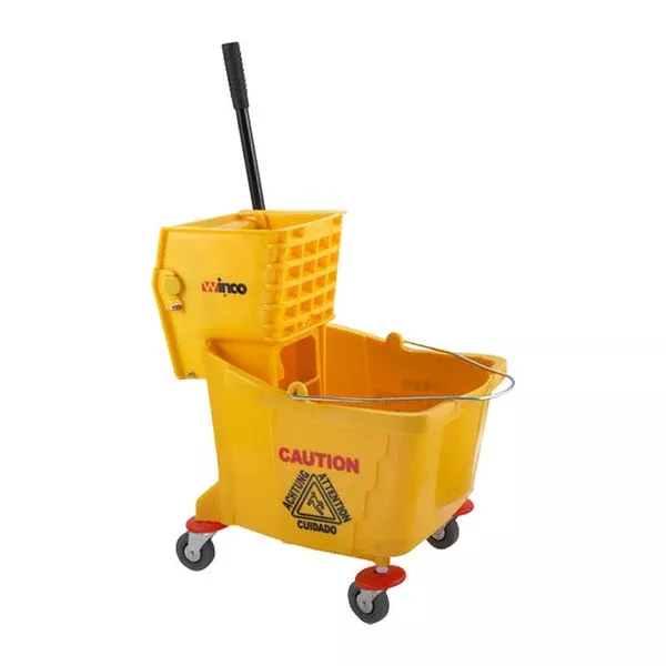 mop-bucket-with-wringer-yellow-36-qt-each Mop Bucket with Wringer Yellow 36 qt each