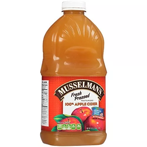 musselman-s-fresh-pressed-apple-cider-healthy-low-calorie-gluten-free-low-sodium Musselman's Fresh Pressed Apple Cider - healthy, low calorie, gluten free, low sodium, kosher, fat-free, no cholesterol, no high fructuse corn syrup, from 100% fresh American Grown Apples. (64oz x 8)