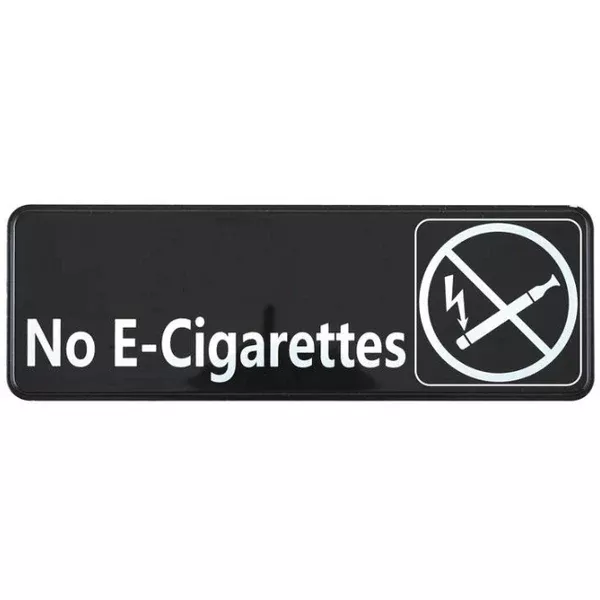 no-e-cigarettes-sign-black-each "No E-Cigarettes" Sign - Black each