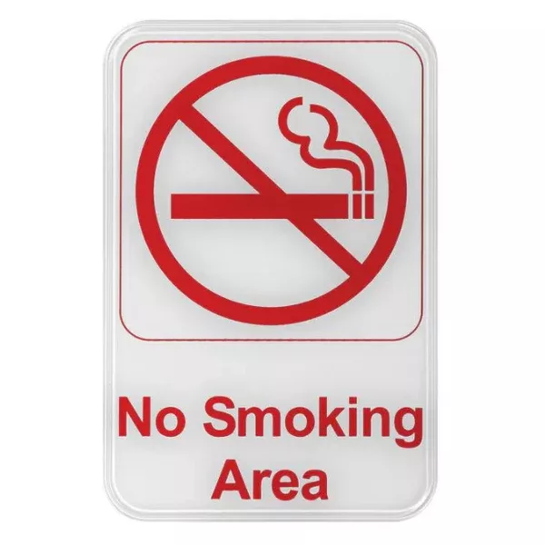 no-smoking-area-sign-white-each "No Smoking Area" Sign - White each