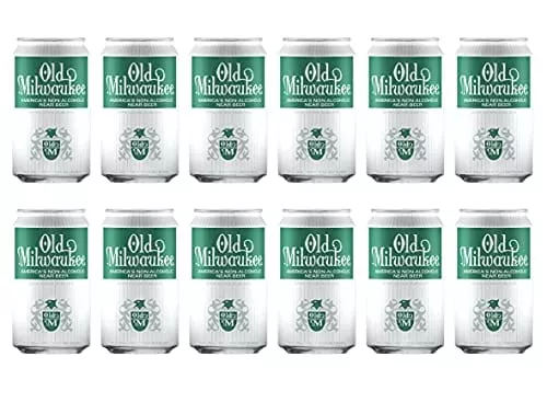 [Pack of 12] Old Milwaukee N/A Non-Alcoholic Beer, Classic American Larger - 12 Fl Oz