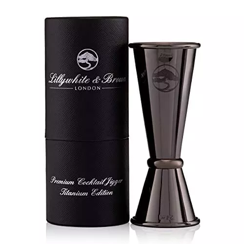 stylish-cocktail-jigger-2oz-1oz-japanese-jigger-bartender-kit-stainless-steel-do Stylish Cocktail Jigger 2oz 1oz – Japanese Jigger Bartender Kit | Stainless Steel Double Shot Measuring Jigger – Bar Accessories for Precise Liquor Measurements and Mixes (Titanium Edition)