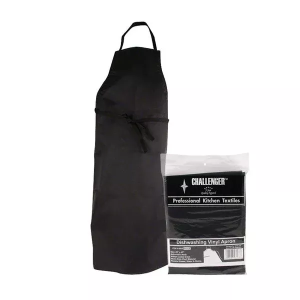 vinyl-dishwasher-apron-black-each Vinyl Dishwasher Apron Black each