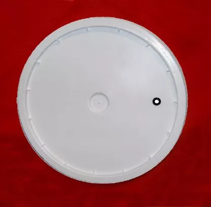 white-bucket-lid-drilled-grommeted-airlock-with-airtight-gasket-seal-fits-many-p White BUCKET LID Drilled and Grommeted for Airlock With AIRTIGHT GASKET SEAL – Fits MANY Plastic 7.8 or 7.9 Gallon Buckets and Pails