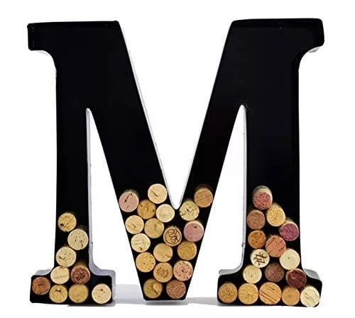 will's Metal Wine Cork Holder - Letters A to Z | Modern Housewarming Gift, Home Bar Decor, Wine Gift, Bridal Shower Gift, Engagement Gift | Large Wall Art | Home Décor