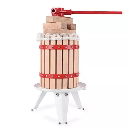 yuda-upgraded-1-6-gallon-6l-manual-fruit-wine-press-w-8-blocks-100-nature-oak-ci YUDA Upgraded 1.6 Gallon (6L) Manual Fruit Wine Press w/8 Blocks 100% Nature Oak, Cider Apple Grape Berries Crusher Juice Maker