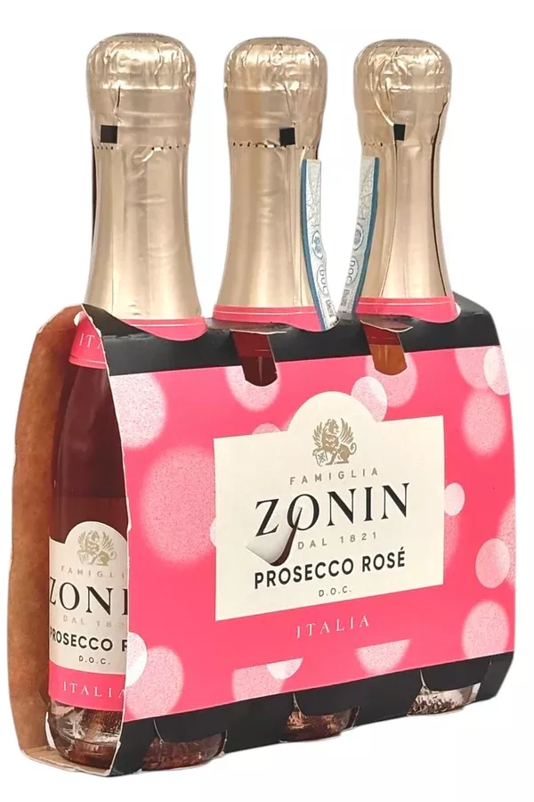 Zonin Prosecco Sparkling Rosé 3 x 187 ml